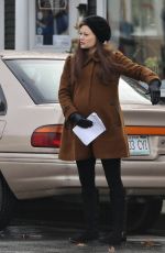 EMILIE DE RAVIN on the Set of Once Upon A Time in Vancouver 01/19/2016