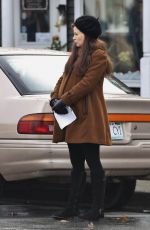 EMILIE DE RAVIN on the Set of Once Upon A Time in Vancouver 01/19/2016
