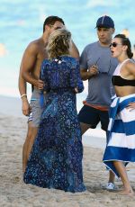 EMILY BETT RICKARDS at a Beach in Miami 12/31/2015