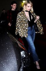 EMMA ROBERTS Leaves Palms Restaurant in Beverly Hlls 01/06/2016