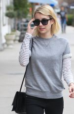 EMMA ROBERTS Out and About in Beverly Hills 01/27/2016