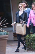 EMMA STONE Out Shopping in Malibu 01/22/2016