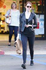 EMMA STONE Out Shopping in Malibu 01/22/2016