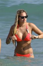 FRANCESCA BRAMBILLA in Bikini at a Beach Miami 01/09/2016