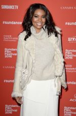 GABRIELLE UNION at The Birth of a Nation Premiere at 2016 Sundance Film Festival 01/26/2016
