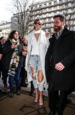 GIGI HADID Arrives at Her Hotel in Paris 01/26/2016
