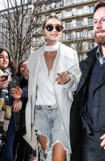 GIGI HADID Arrives at Her Hotel in Paris 01/26/2016