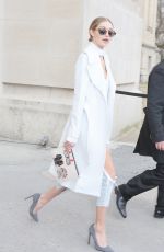 GIGI HADID Arrives at Her Hotel in Paris 01/26/2016