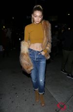 GIGI HADID Arrives at Nice Guy in West Hollywood 01/29/2016