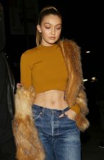 GIGI HADID Arrives at Nice Guy in West Hollywood 01/29/2016