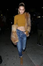 GIGI HADID Arrives at Nice Guy in West Hollywood 01/29/2016
