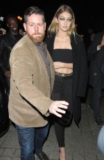 GIGI HADID Arrives at Versace Spring/Summer 2016 Fashion Show in Paris 01/24/2016