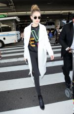 GIGI HADID at LAX Airport in Los Angeles 01/28/2016