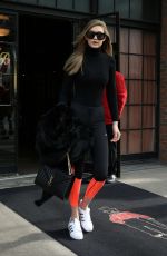 GIGI HADID Leaves Bowery Hotel in New York 01/08/2016