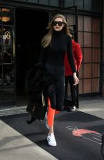 GIGI HADID Leaves Bowery Hotel in New York 01/08/2016