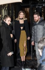 GIGI HADID Night Out in Paris 01/22/2016