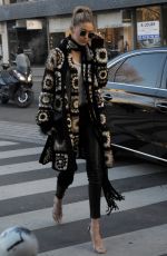 GIGI HADID Out and About in Paris, 01/20/2016