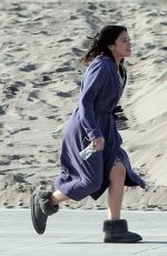 GINA RODRIGUEZ on the Set of Jane the Virgin in Los Angeles 01/14/2016