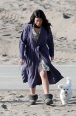 GINA RODRIGUEZ on the Set of Jane the Virgin in Los Angeles 01/14/2016