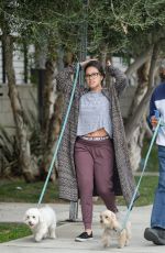GINA RODRIGUEZ Walks Her Dog Out in Venice Beach 01/24/2016