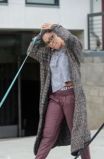 GINA RODRIGUEZ Walks Her Dog Out in Venice Beach 01/24/2016