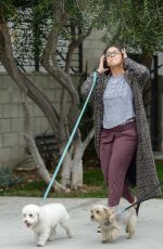 GINA RODRIGUEZ Walks Her Dog Out in Venice Beach 01/24/2016