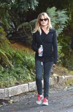 GOLDIE HAWN Out for a Walk in Brentwood 01/07/2016