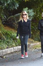 GOLDIE HAWN Out for a Walk in Brentwood 01/07/2016