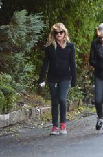 GOLDIE HAWN Out for a Walk in Brentwood 01/07/2016