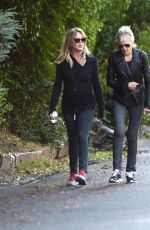 GOLDIE HAWN Out for a Walk in Brentwood 01/07/2016