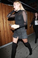 HAILEY BALDWIN Arrives at Nice Guy in West Hollywood 01/18/2016