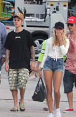 HAILEY BALDWIN Boarding at a Private Jet in St. Barthelemy 01/01/2016