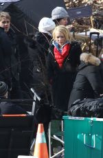 HALEY BENNETT on the Set of The Girl on the Train in New York 01/20/2016