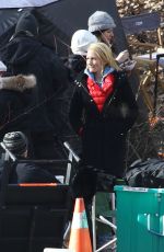 HALEY BENNETT on the Set of The Girl on the Train in New York 01/20/2016