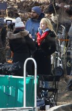 HALEY BENNETT on the Set of The Girl on the Train in New York 01/20/2016