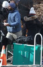 HALEY BENNETT on the Set of The Girl on the Train in New York 01/20/2016