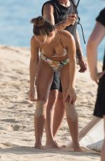 HANNAH DAVIS in Bikini on the Set of a Photoshoot in Hawaii 01/13/2016