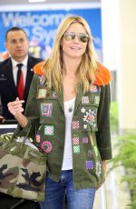 HEIDI KLUM at Airport in Sidney 01/20/2016