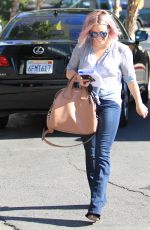 HILARY DUFF in Jeans Out in Beverly Hills 01/21/2016