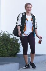 HILARY DUFF in Leggings Leaves a Gym in West Hollywood 01/29/2016