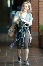 HILARY DUFF Leaves a Gym in Los Angeles 01/22/2016