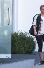 HILARY DUFF Leaves a Gym in West Hollywood 01/29/2016