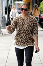 HILARY DUFF Out and About in Beverly Hills 01/19/2016