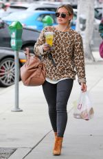 HILARY DUFF Out and About in Beverly Hills 01/19/2016