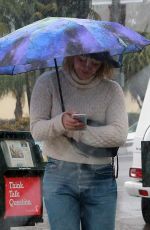 HILARY DUFF Out on a Rainy Day in Los Angeles 01/05/2016