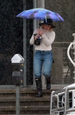 HILARY DUFF Out on a Rainy Day in Los Angeles 01/05/2016