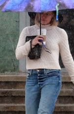 HILARY DUFF Out on a Rainy Day in Los Angeles 01/05/2016