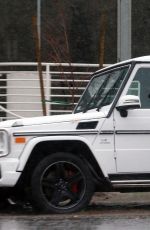 HILARY DUFF Out on a Rainy Day in Los Angeles 01/05/2016