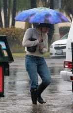 HILARY DUFF Out on a Rainy Day in Los Angeles 01/05/2016