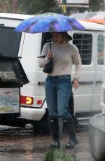 HILARY DUFF Out on a Rainy Day in Los Angeles 01/05/2016